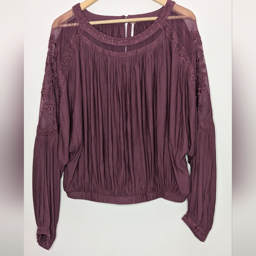 Free People Embroidered Top